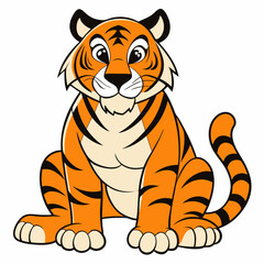 Crouching Tiger Abstract Vector Art