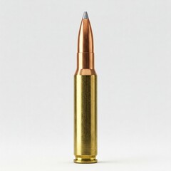 Sniper bullet on white background