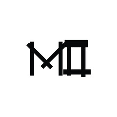 MO monogram logo design letter text name symbol monochrome logotype alphabet character simple logo