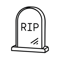 vector illustration of a gravestone rip 