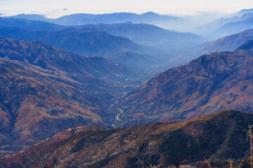Naklejka premium Majestic Mountain Landscape View in Sequoia National Park California