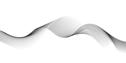 Background texture and pattern Image, Modern grey wave on white background. on checkerboard transparent background.banner design adobe illustration.