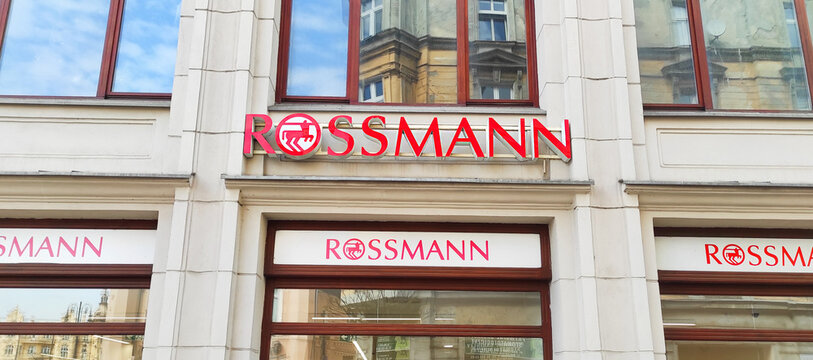 POLAND, BYDGOSZCZ - April 14, 2025: Rossmann - one of the largest chains of cosmetic and hygiene products stores in Germany. Shop facade