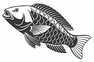 parrotfish sihouette black vector