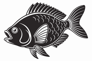 parrotfish sihouette black vector