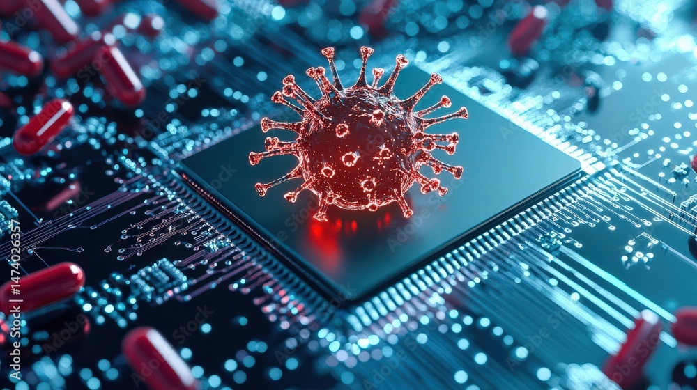 Poster a medical nanobot using microprocessor intelligence to navigate the bloodstream,transition to microp