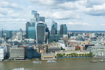 Panoramic Skyline of the City of London, England