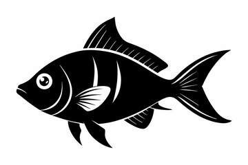 damselfish sihouette black vector