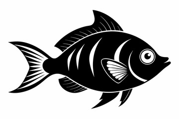 damselfish sihouette black vector