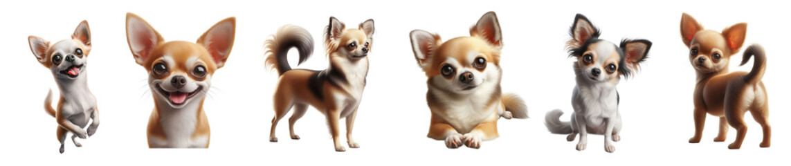 Fototapeta premium Charming Chihuahua Cavalcade A canine collection