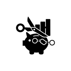 creative details Cost reduction icon Vector Illustration