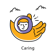Caring Vector filled Outline Style Icon. Eps 10 File 
