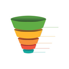 strategy framework infographic diagram banner template with icon vector has attention, interest, desire, action for tracing the customer journey, advertising model