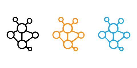 Molecular Structure Icon - Vector Chemistry and Biology Illustration
