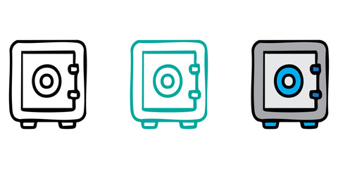 Safety Locker Icon - Vector Science and Lab Safety Illustration