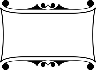 vector frames black on a white background, vintage