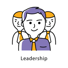Leadership Vector filled Outline Style Icon. Eps 10 File 