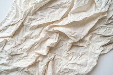 Obraz premium Cream-colored fabric draped and wrinkled