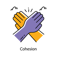 Cohesion Vector filled Outline Style Icon. Eps 10 File 