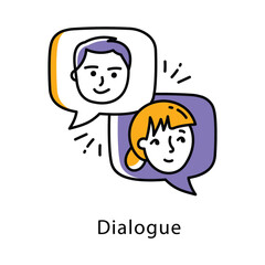 Dialogue Vector filled Outline Style Icon. Eps 10 File 