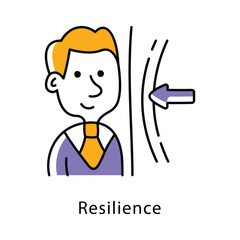 Resilience Vector filled Outline Style Icon. Eps 10 File 