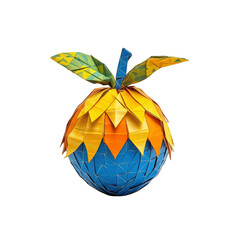 Vibrant Origami Fruit A Colorful Paper Sculpture of an Apple