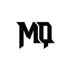 MQ monogram logo design letter text name symbol monochrome logotype alphabet character simple logo
