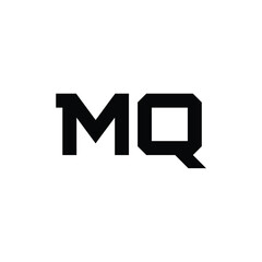 MQ monogram logo design letter text name symbol monochrome logotype alphabet character simple logo