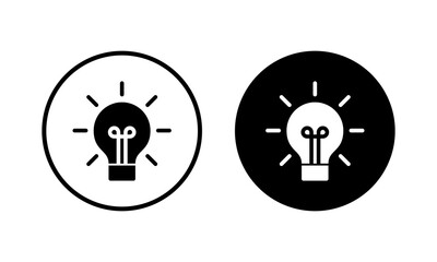 Lamp icon vector illustration. Light bulb sign and symbol. idea symbol.