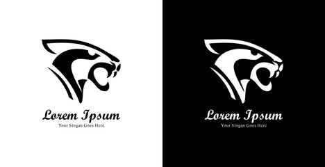 Jaguar head logo design with simple shape