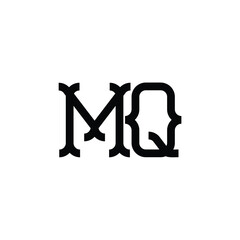 MQ monogram logo design letter text name symbol monochrome logotype alphabet character simple logo