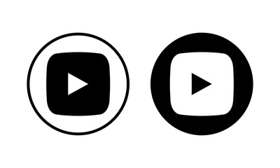 Play Icon vector illustration. Play button sign and symbol