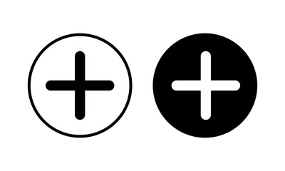 Plus Icon vector illustration. Add plus sign and symbol