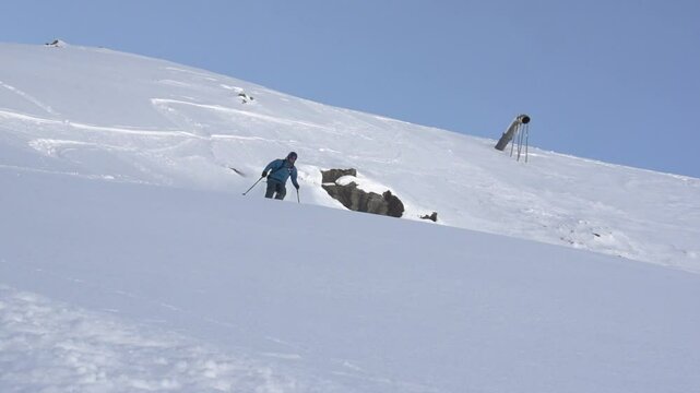Ski freeride grosse poudreuse