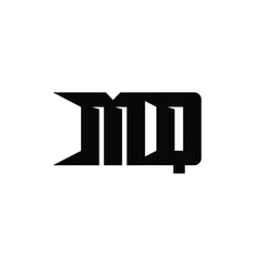 MQ monogram logo design letter text name symbol monochrome logotype alphabet character simple logo