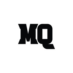 MQ monogram logo design letter text name symbol monochrome logotype alphabet character simple logo