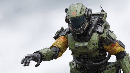 Obraz premium Futuristic Armor Design, Epic Sci-Fi Concept Art