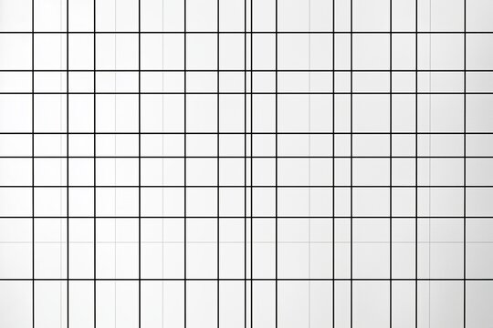 Flat white tile wall with clean black grout lines in grid layout.
