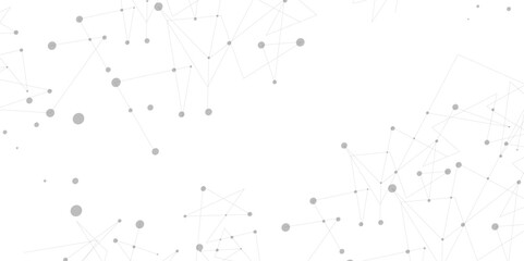 Obraz premium Technology abstract white digital background of connected dot with black line .many squares and rectangle shapes .Internet connection network high digital technology with connecting points and