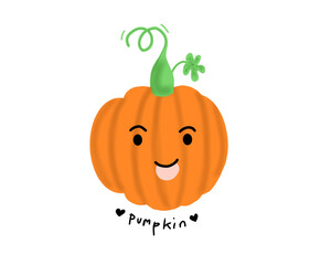 Cute Pumpkin Vector Illustration