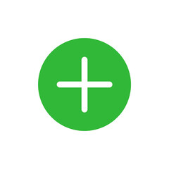 Plus or add color icon for apps and websites. Plus icon isolated on transparent background. 