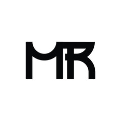 MR monogram logo design letter text name symbol monochrome logotype alphabet character simple logo