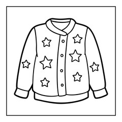 una campera con estrellitas y corazones