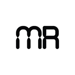 MR monogram logo design letter text name symbol monochrome logotype alphabet character simple logo