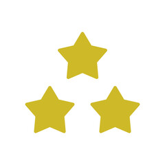 三つ星のアイコンイラスト