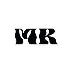 MR monogram logo design letter text name symbol monochrome logotype alphabet character simple logo