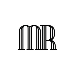MR monogram logo design letter text name symbol monochrome logotype alphabet character simple logo