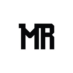 MR monogram logo design letter text name symbol monochrome logotype alphabet character simple logo