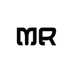 MR monogram logo design letter text name symbol monochrome logotype alphabet character simple logo