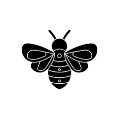 creative details Bee icon Vector Illustration